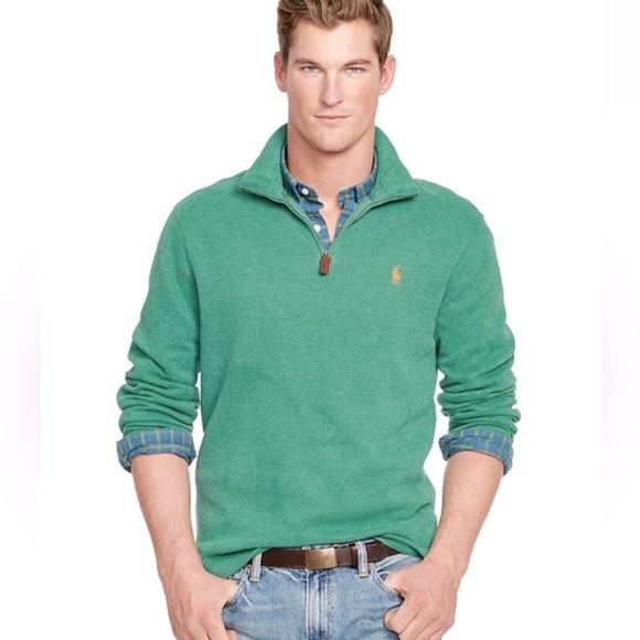 Polo Ralph Lauren green French rib pullover - Picture 1 of 7